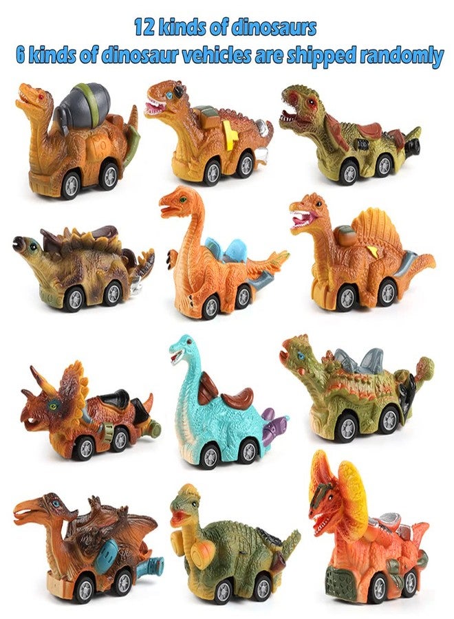 Cherislpy 6 Pack Jumbo Eggs with Dinosaur Pull Back Cars Toys Inside for Kids Boys Toddlers Easter Basket Stuffers Party Favors Easter Egg Fillers - Image 2